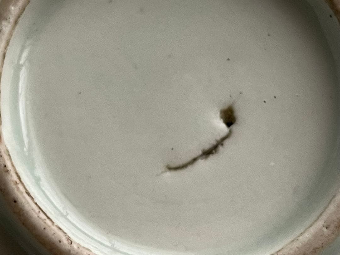 骨董　アンティーク　古伊万里　染付　唐草文様　輪花縁　豆皿　輪花皿　手塩皿　5枚