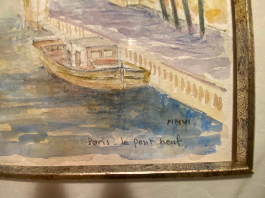 パリ「ポンヌフ」水彩画