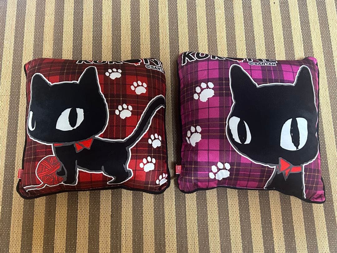 ☆クロネ☆2種セット！☆タータンチェックロネクッション☆新品未使用☆希少！☆