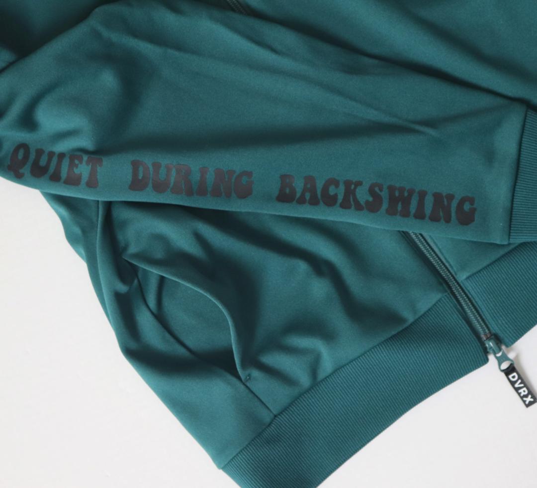 新品【デヴァロー ゴルフ】レディース「スウィング時は静かに」ジップパーカー M