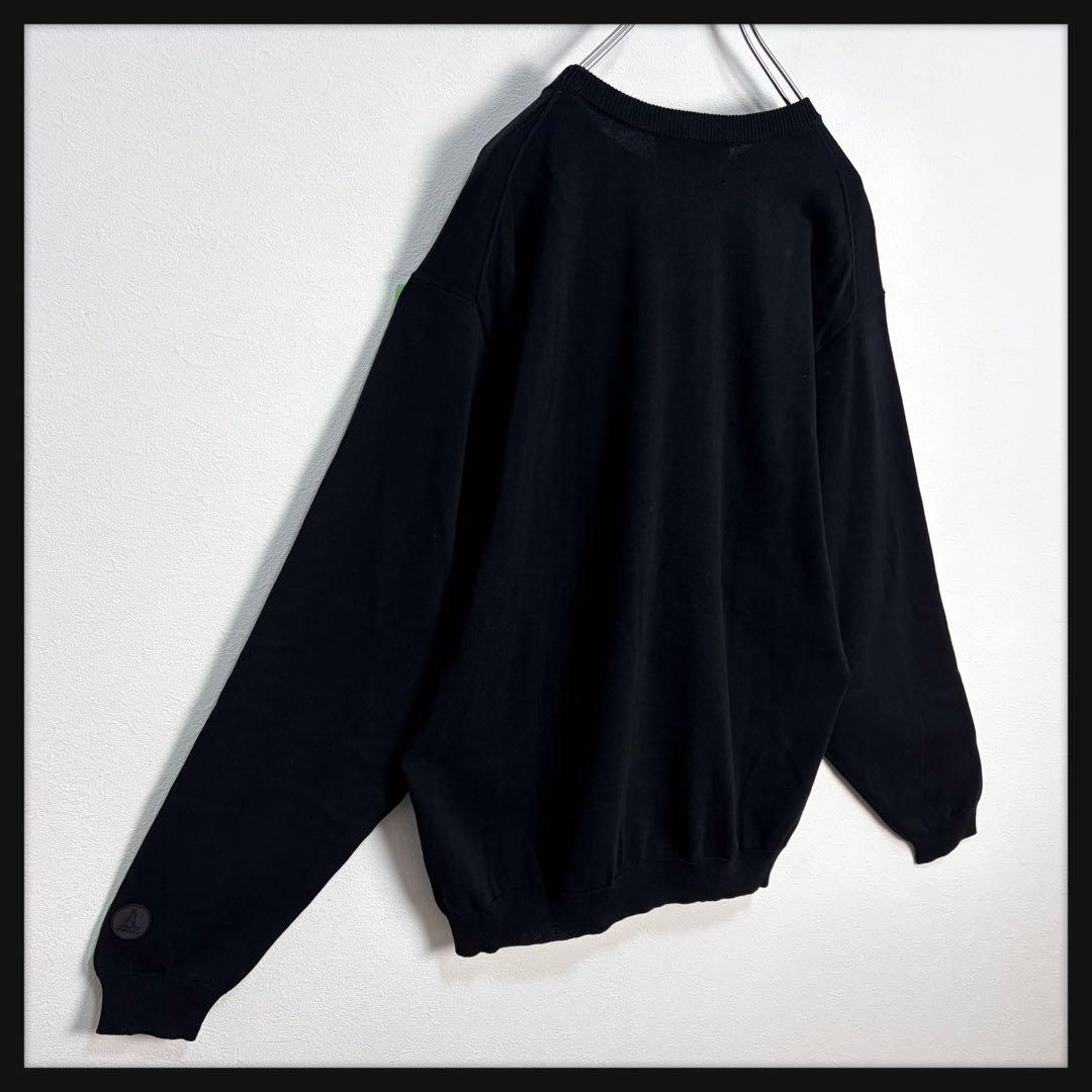 【美品】FR2ゴルフ セーター 刺繍ロゴ コットンニット メンズL ゴルフウェア