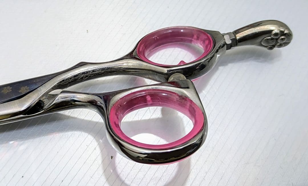 犬用トリミングハサミ チョッキンシザー　 肉球デザイン