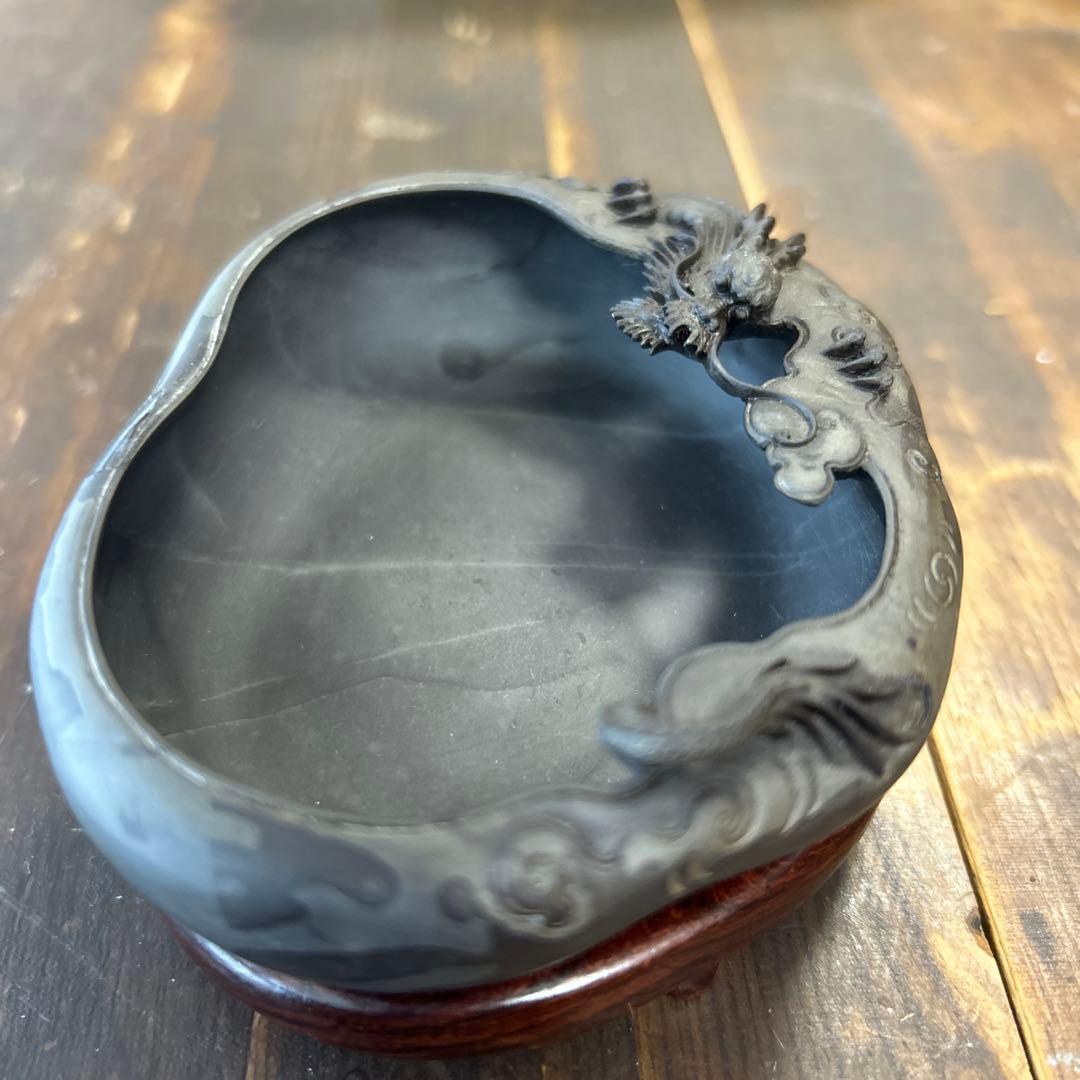 7*7様 書道 硯 老坑水盂雲龍型　美術品　芸術品　骨董品　工芸品　最高級　逸品