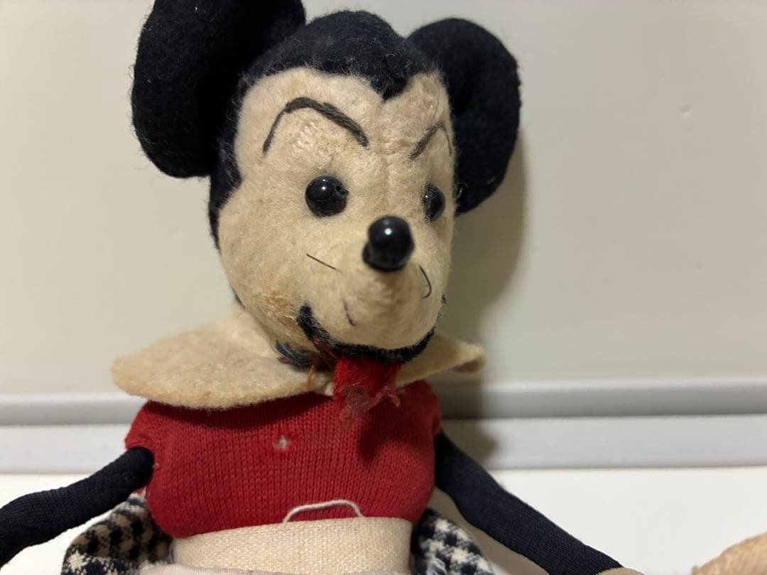 ドイツ　アンティーク　ヴィンテージミニー風布製人形 赤い衣装