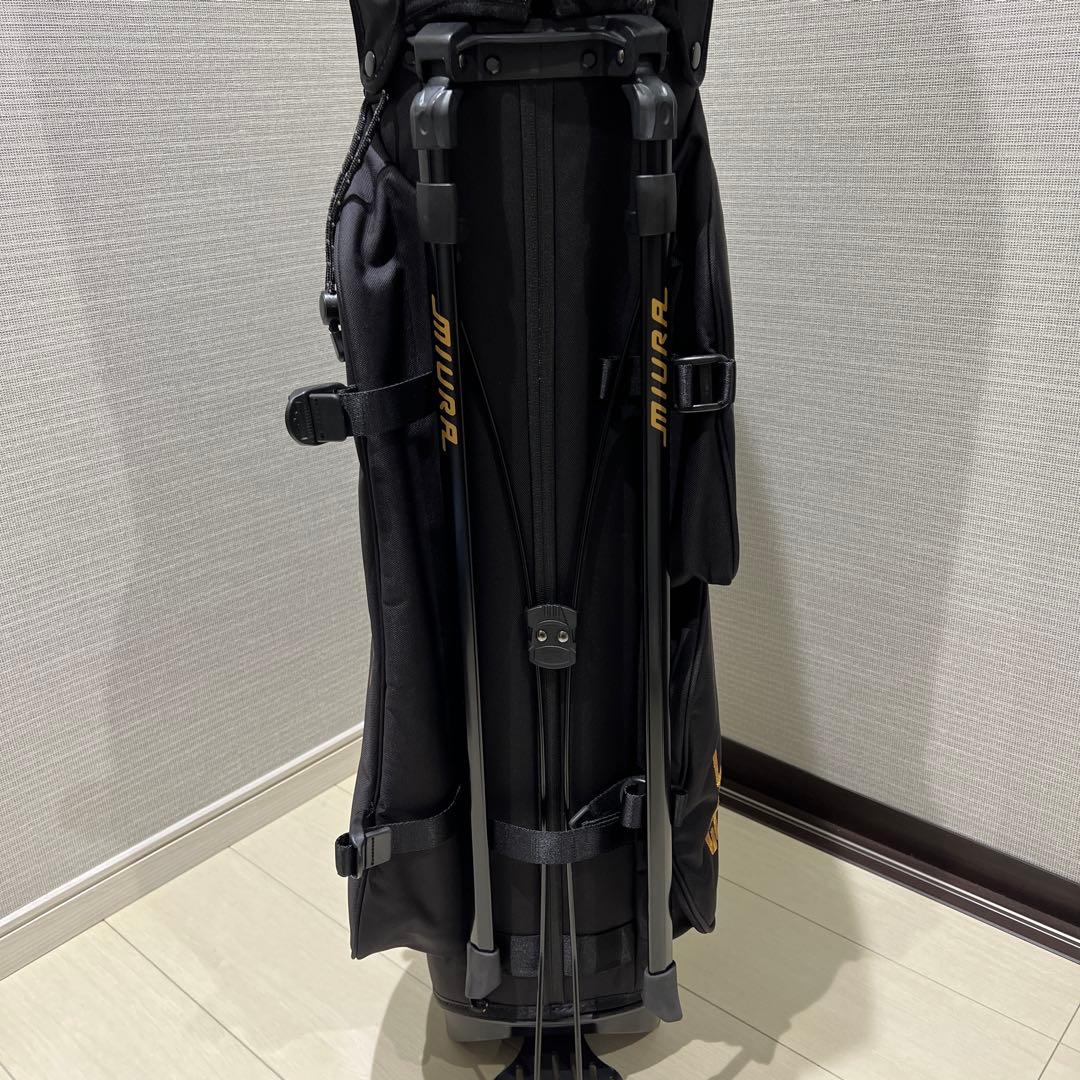 美品 MIURA ゴルフ キャディバッグ ブラック×ゴールド　三浦技研