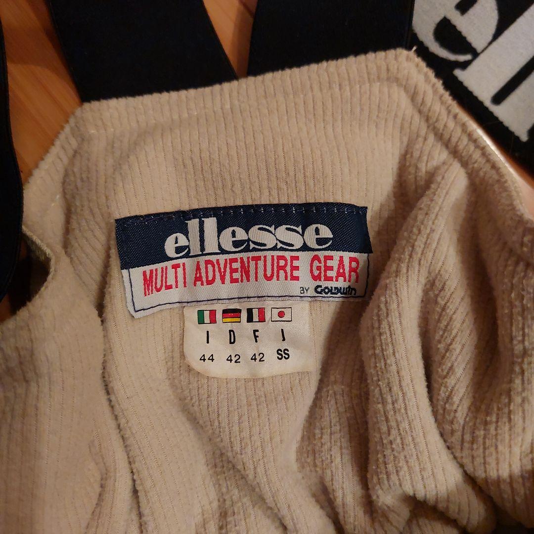 ellesse スキーウェア 赤 白 フード付き