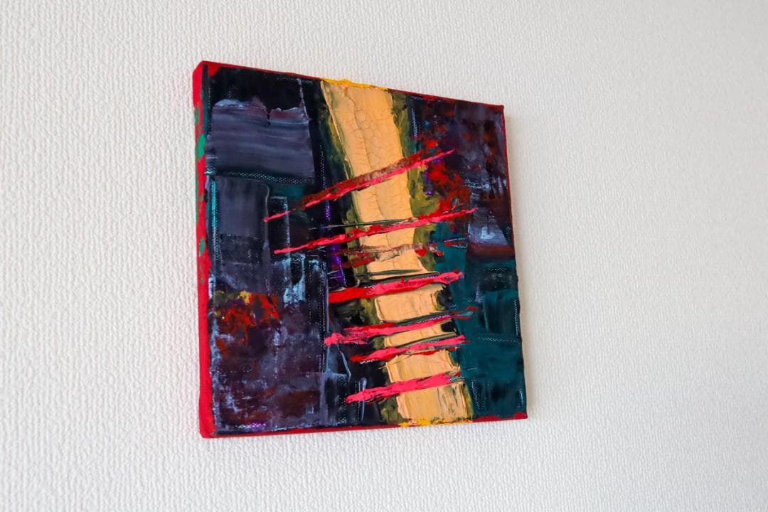 二枚組アクリル抽象画「自傷と降臨」｜現代アート・一点もの原画