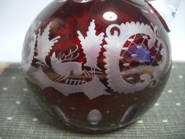 ◆BOHEMIA/ボヘミア EGERMANN GLASS デキャンタ◆未使用品◆