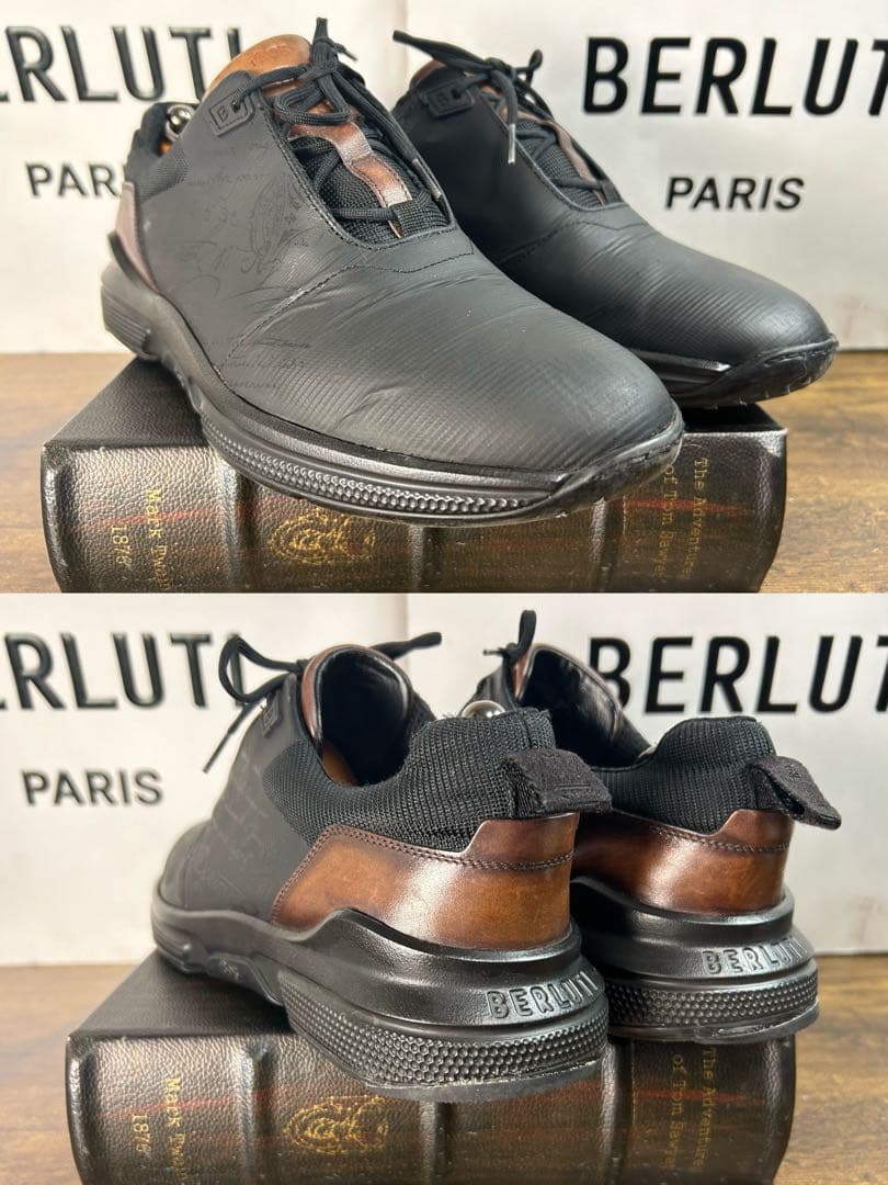 美品 BERLUTI SWING ゴルフシューズ レザー × ファブリック　7