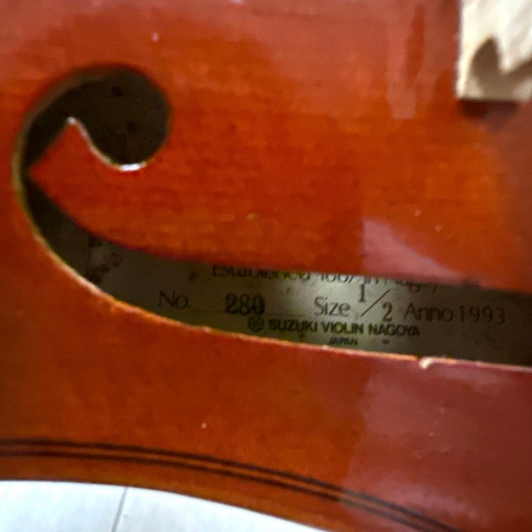 SUZUKIバイオリン No.280 1/2サイズ【ケース、肩当て付き】