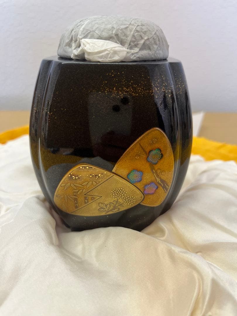 【新品】輪島塗　池田喜一作　高級香炉　源氏貝蒔絵　高級木箱　アンティーク