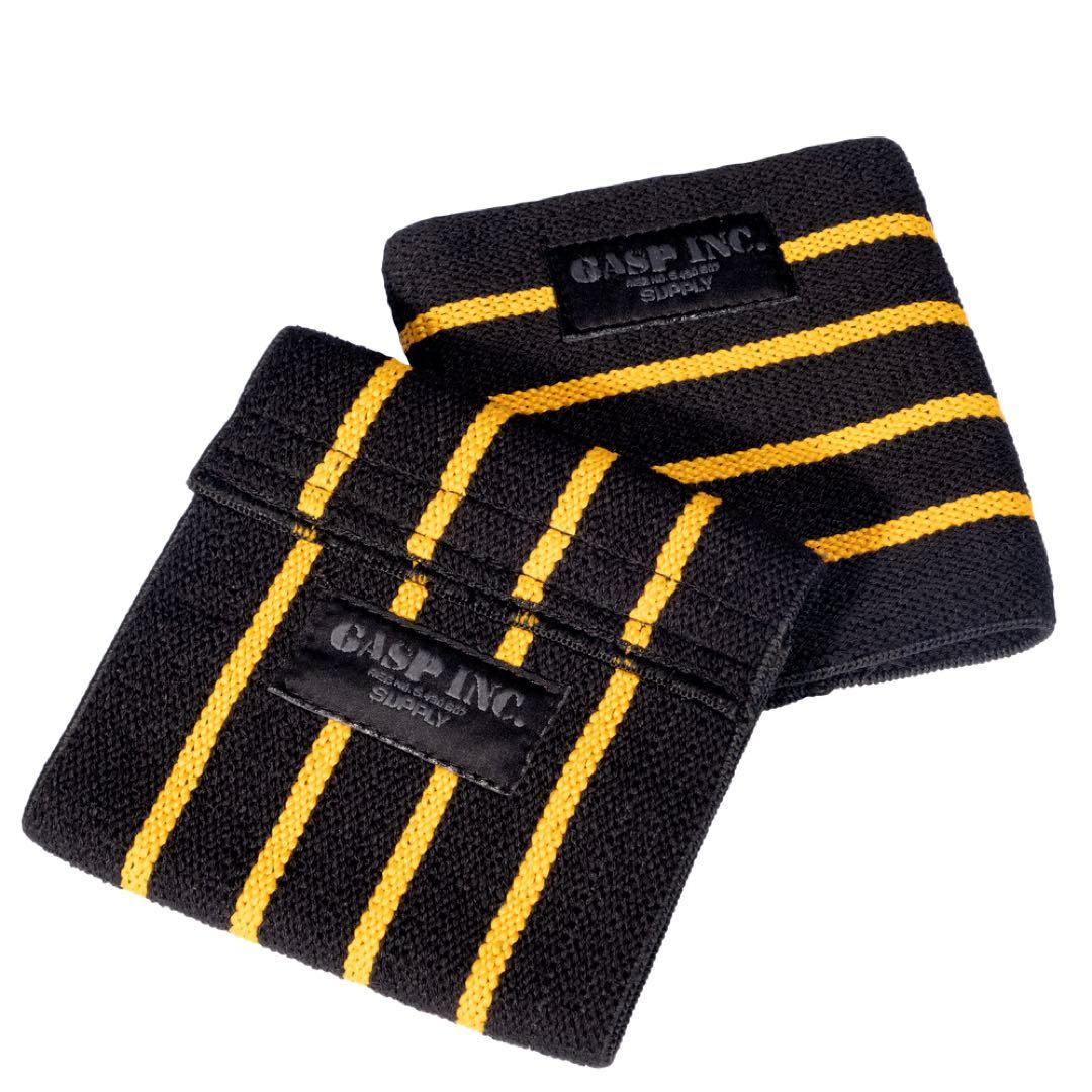 ウエイトトレーニング Gasp Elbow Sleeve, Black/Yellow 10inch