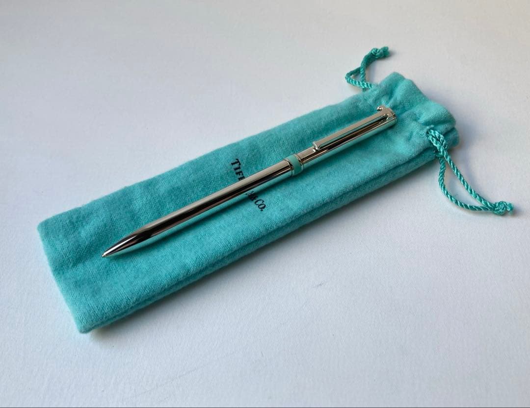 ティファニー　Tクリップ　ブルーバンド　スターリングシルバー　ボールペン　925