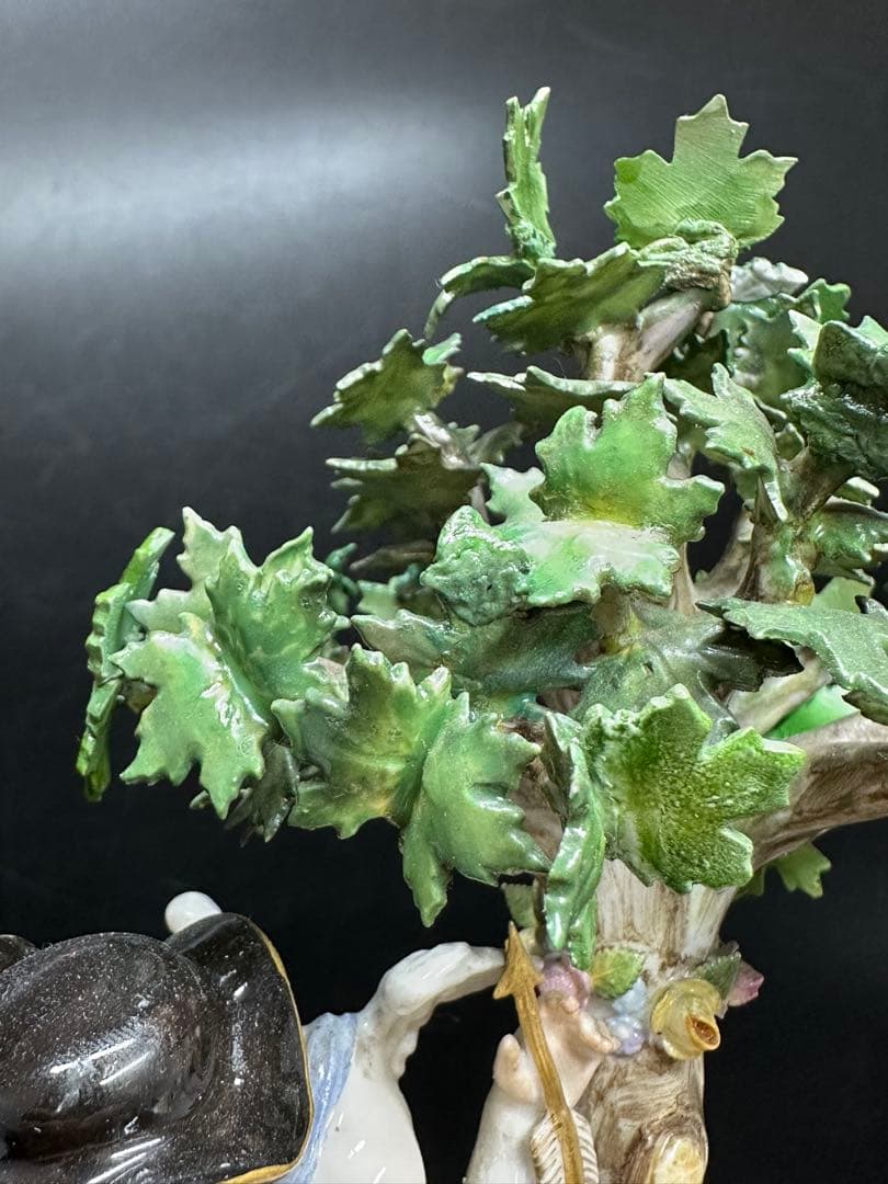 マイセン　「木の下の天使」　高さ20cm トヒチ　東ゆ7-0217⭐︎2