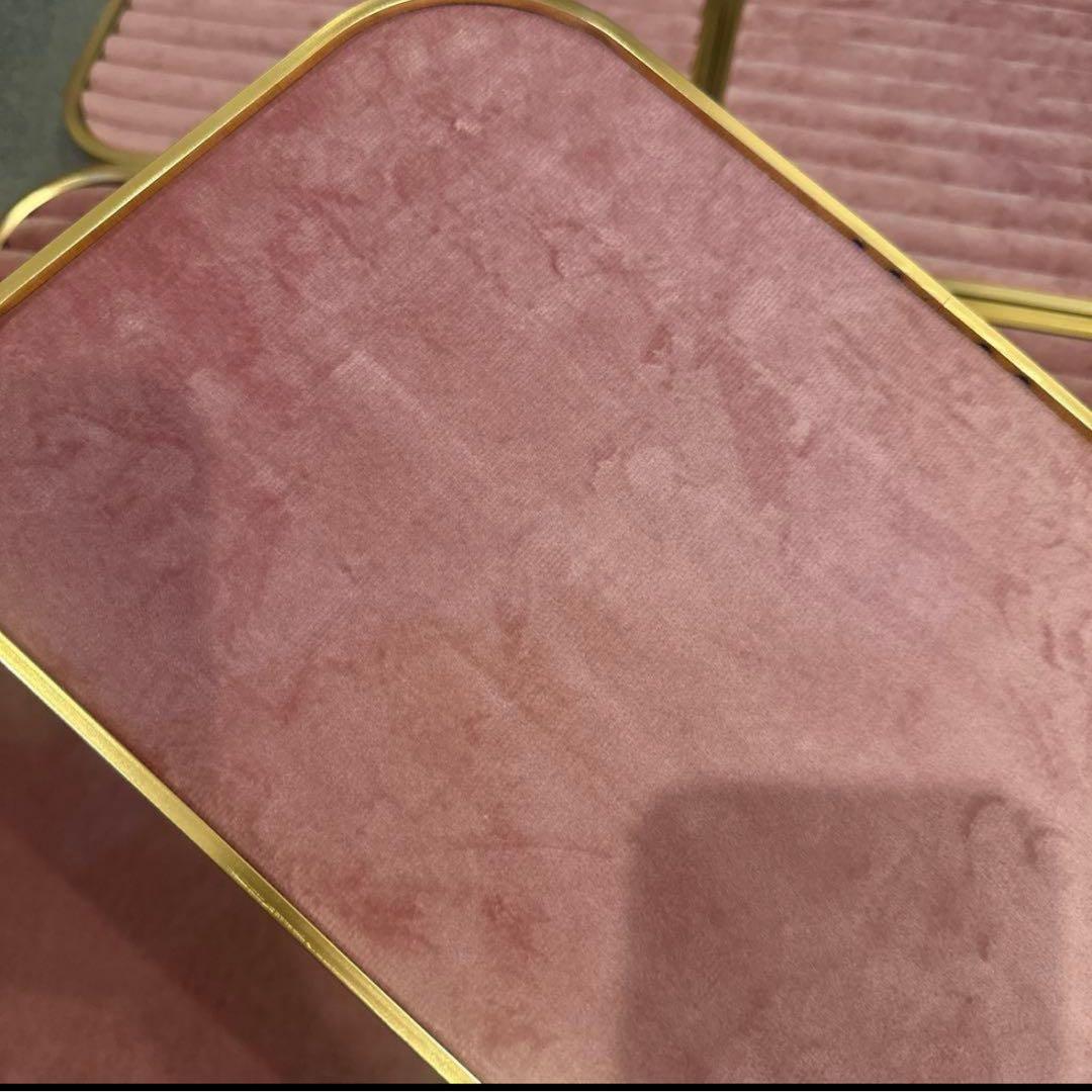 ピンク ベロア トレイ 7枚セット 什器 リングケース リングトレイ