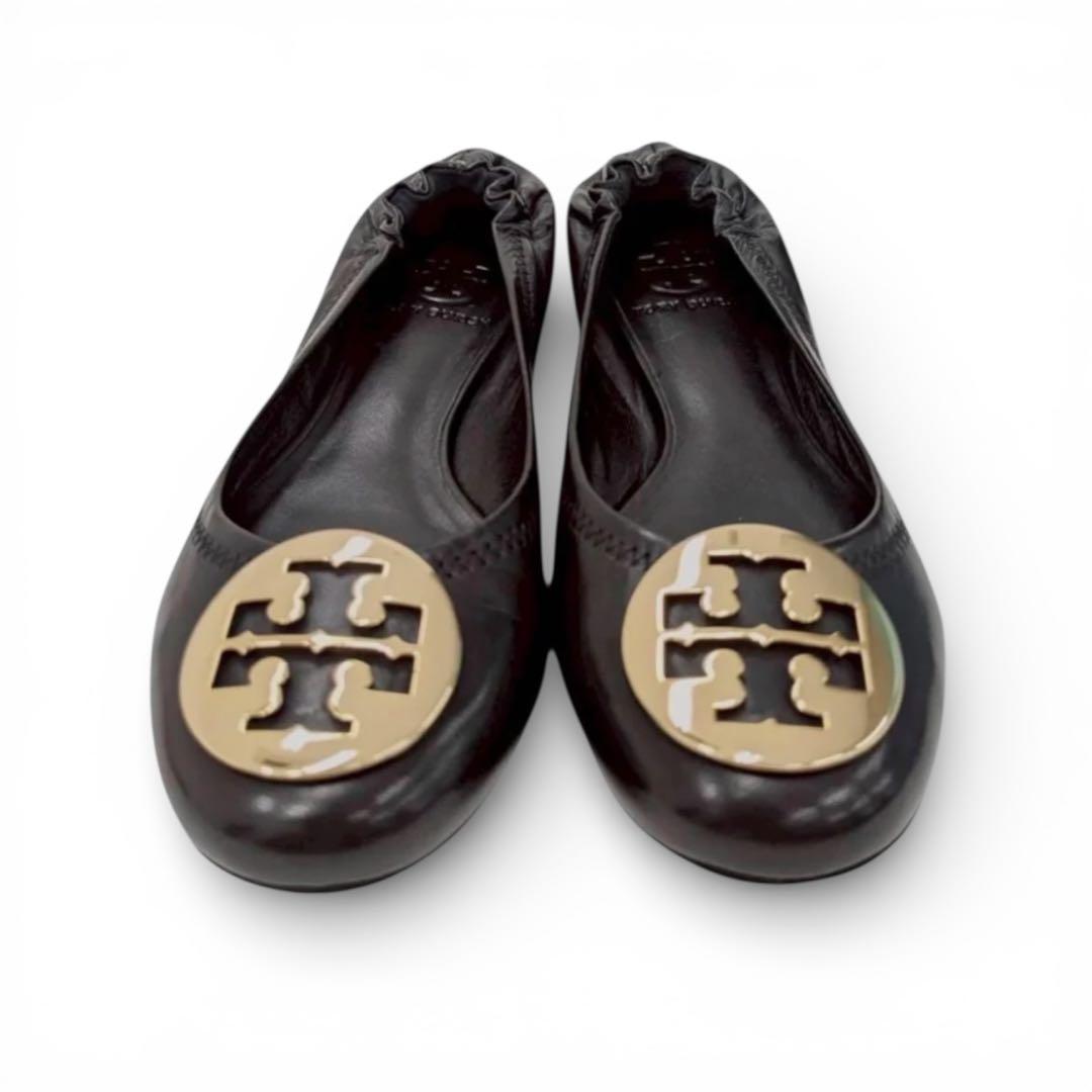 【極美品】Tory Burch バレエシューズ 黒 22.5cm 定番人気 上品