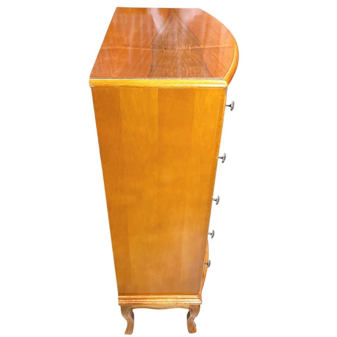 【★希少★】おしゃれ　イタリア製　象嵌　5段　チェスト　猫脚　アンティーク　家具