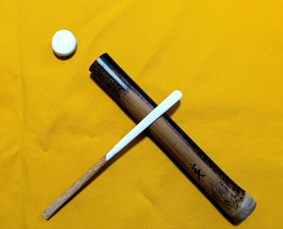 【閉店売り尽し】本煤竹挟継茶杓 定寸利休型