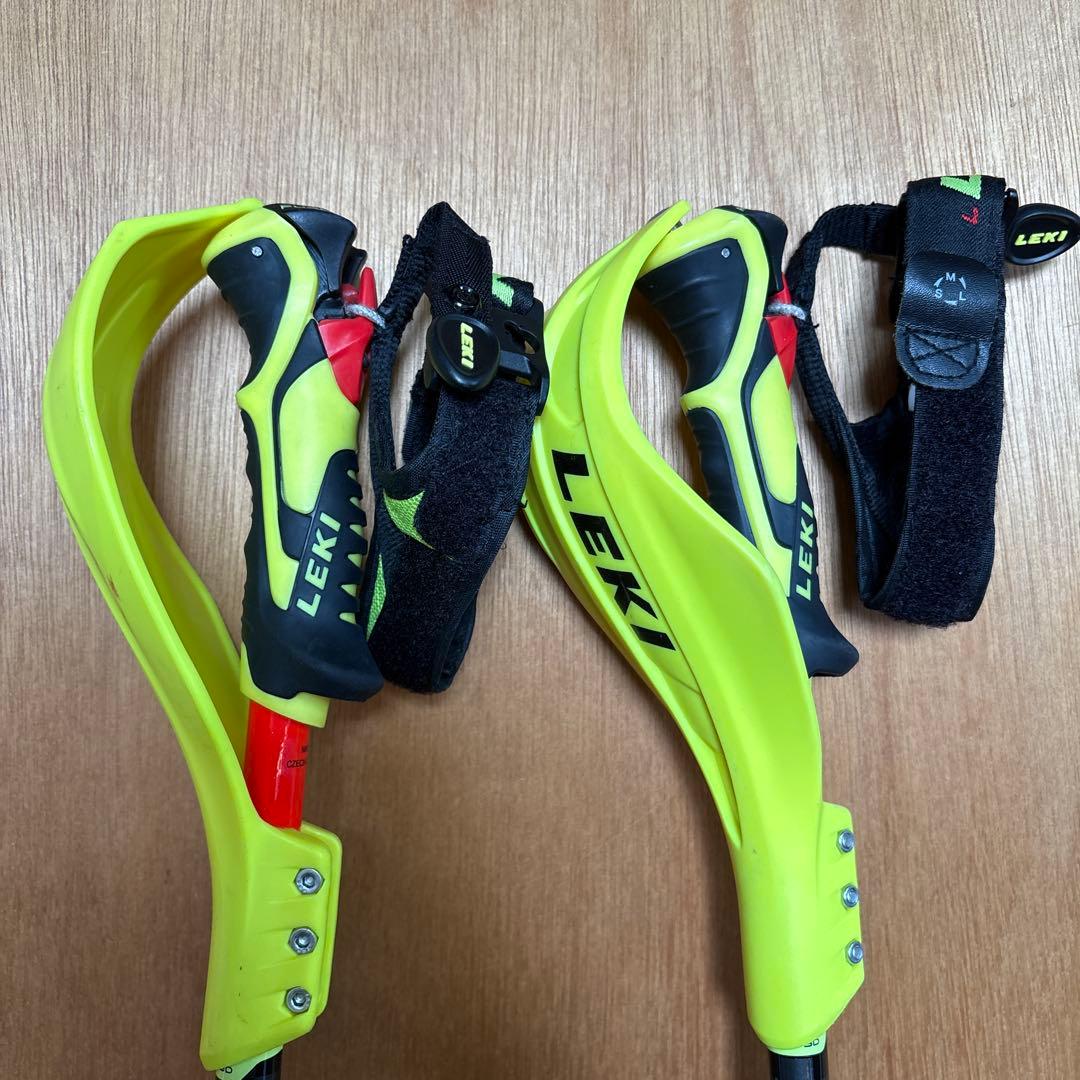 LEKI スキーSL用ストック　110cm パンチガード付