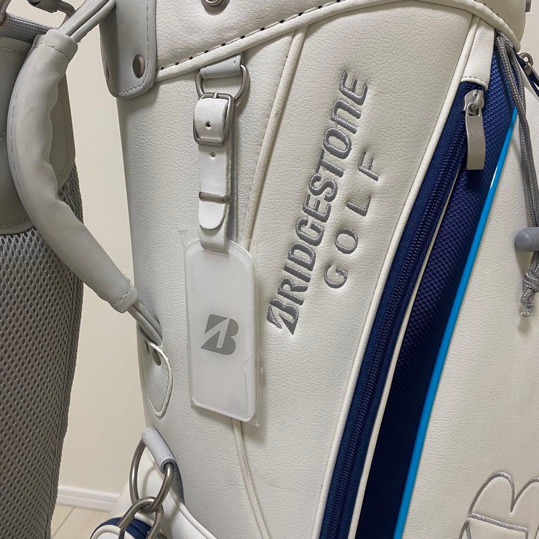 ブリヂストン ゴルフ キャディバッグ 白 フード付き 8型