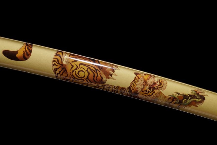 【猛虎】古兵器 刀装具 日本刀　模造刀 居合刀 武士道 鑑賞用 美術刀 贈り物