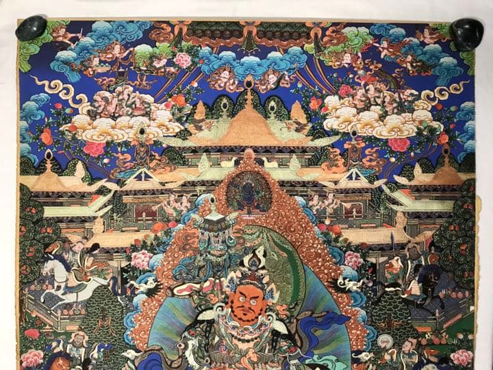 チベット　密教曼陀羅画　ラクシャサ