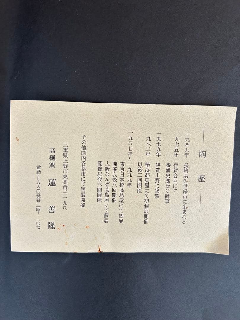 伊賀焼　灰釉　盛皿　大皿約26㎝　蓮 善隆 作家物 工芸品　25年以上前の作品