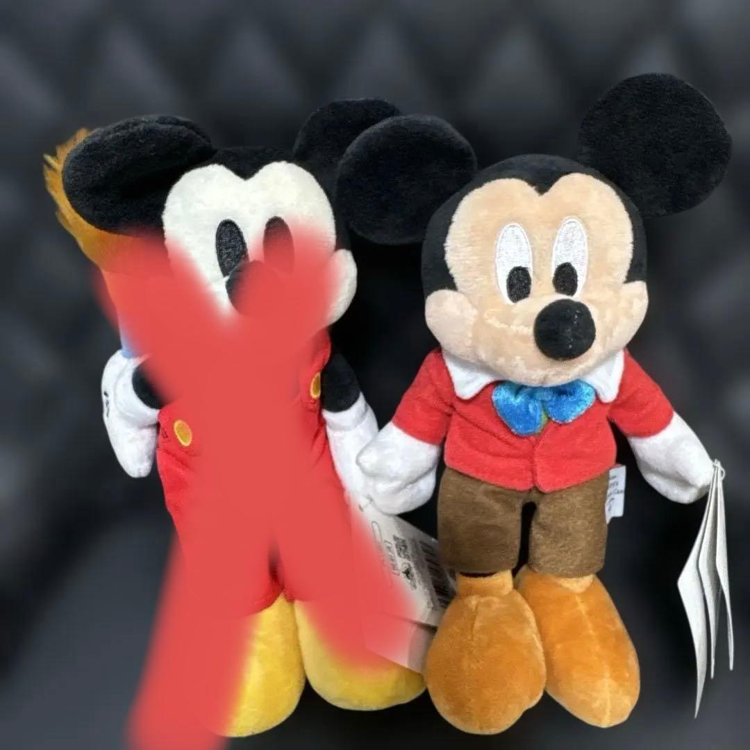 ミッキー 90周年 ミッキーの大時計　クリスマスキャロル　ぬいぐるみ　２個セット