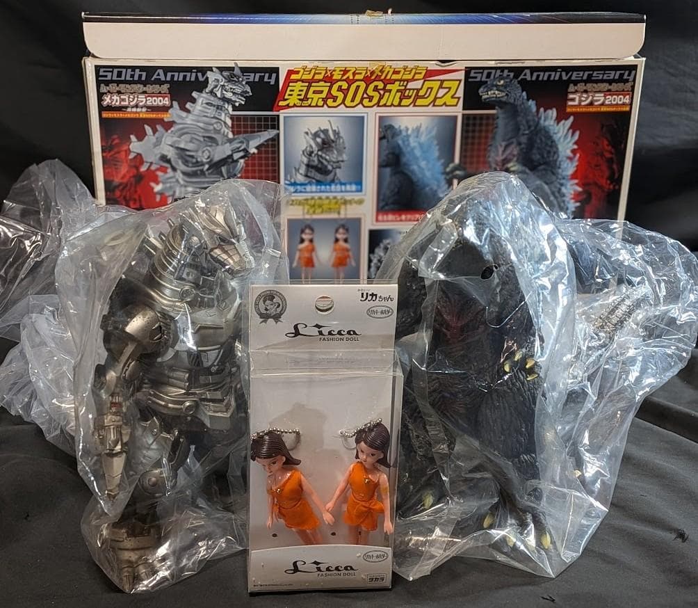 ゴジラ×機龍×小美人 東京ＳＯＳボックス（バンダイ×タカラ）ソフビセット