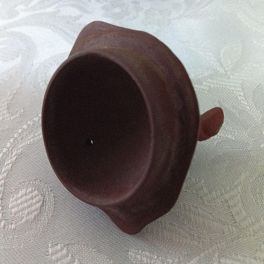 中国宜興　紫砂　急須 茶壺　在銘　煎茶道　リスのモチーフ