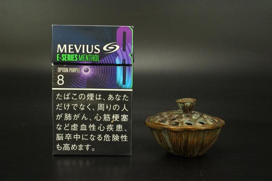 古銅 蓮形 在銘 香炉 5.8cmx5.7cm(A286)