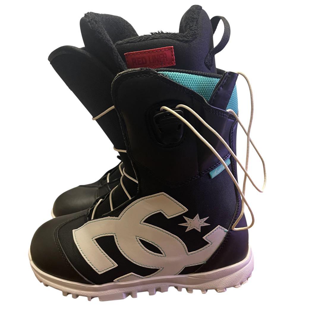 DC スノーボードブーツ 女性用 ブラック/ホワイト/ターコイズ　サイズ23cm