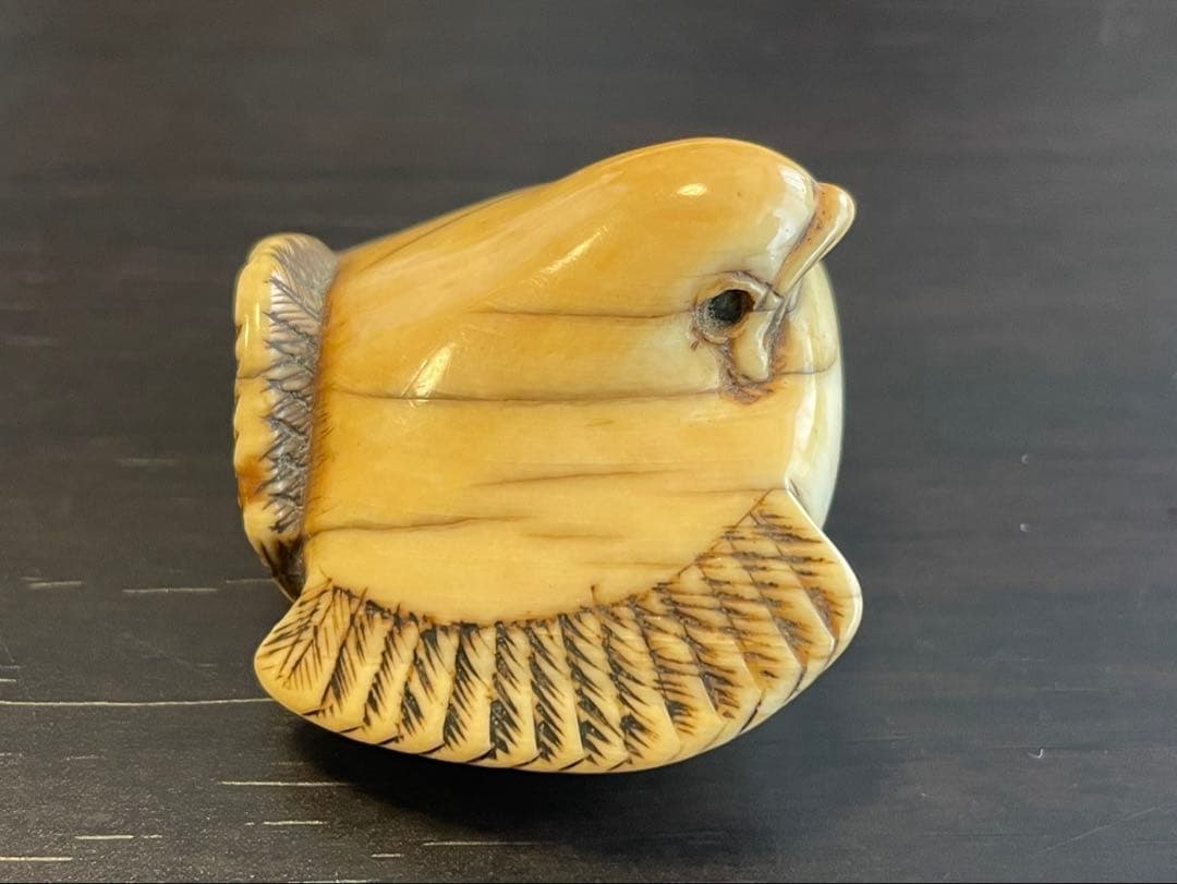 時代「正直　銘」最高材質　◇福良雀◇ 印籠 根付 提げ物 提物 帯締