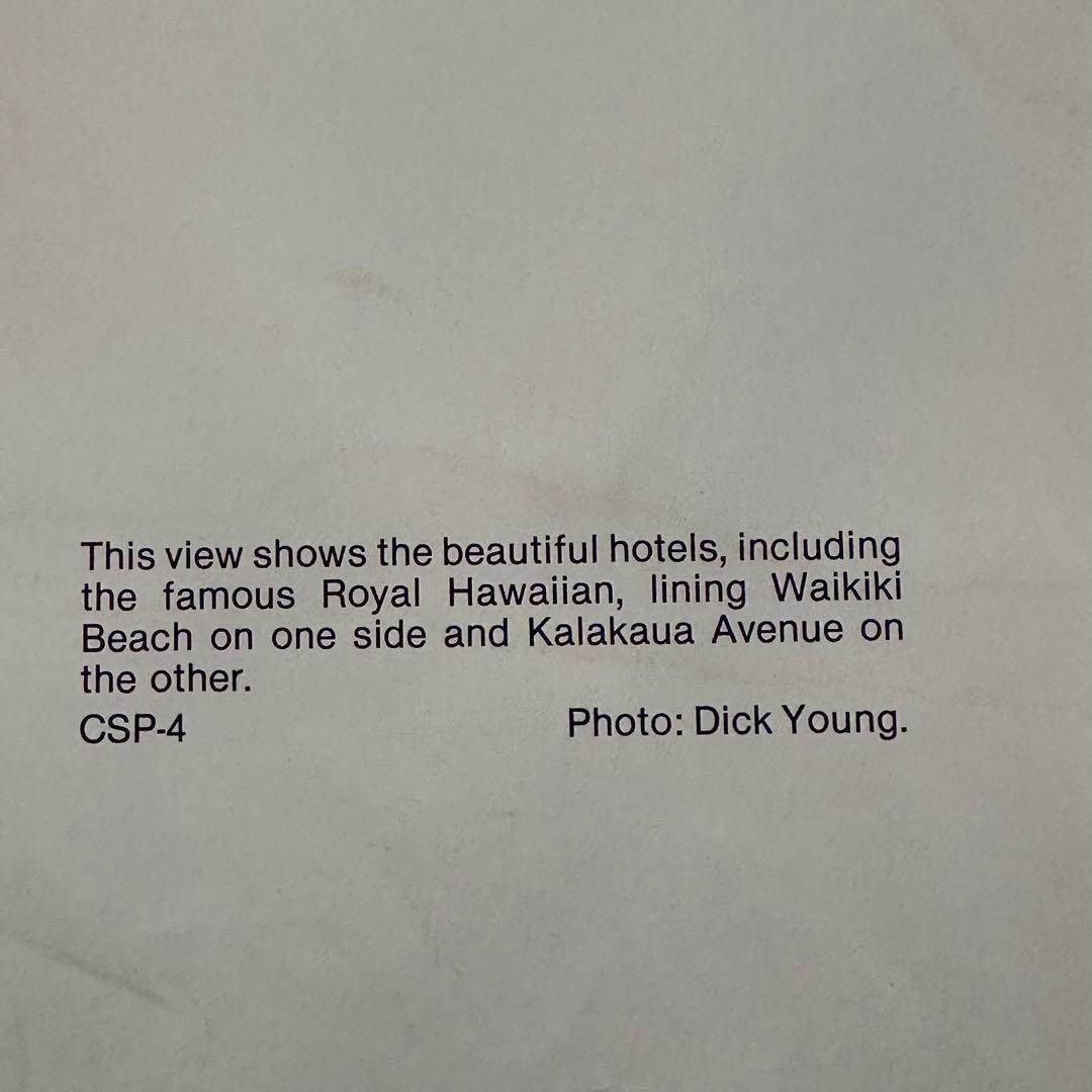 超レア70sオリジナルビンテージHawaiiハワイワイキキビーチフォトポスター