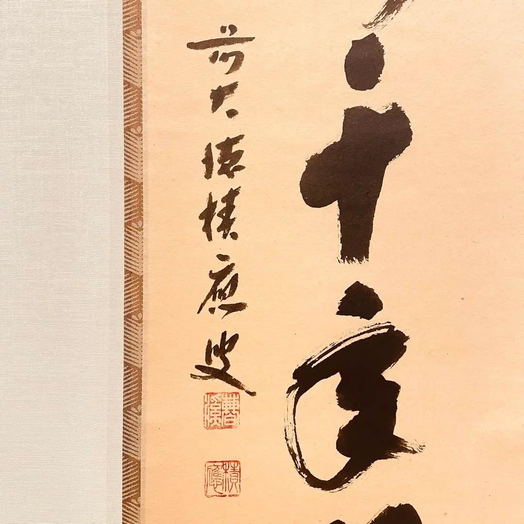 3058 福本積應 「松樹千年翠」 共箱 肉筆 紙本 書 掛軸 臨済宗 大徳寺