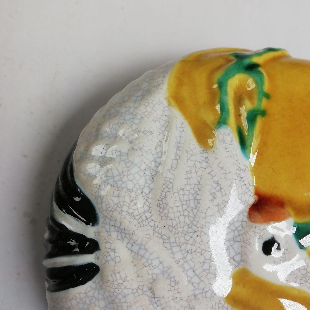 Ｔ３８３　香合　『交趾　鶴』『中村翠嵐 造』　共箱　茶道具