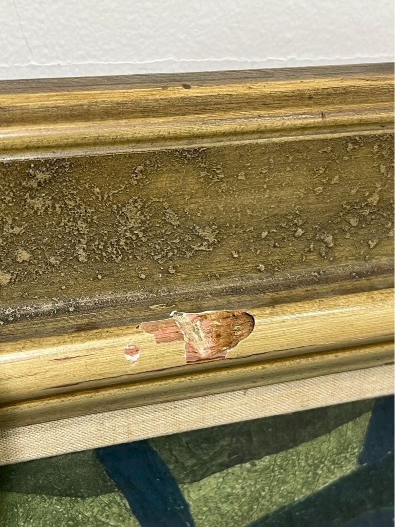 松井ヨシアキ「月夜の晩に」油彩 額装