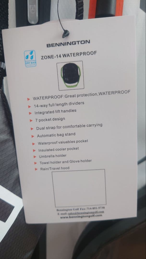 BENNINGTON ZONE SERIESゴルフバッグ・キャディバッグ14分割