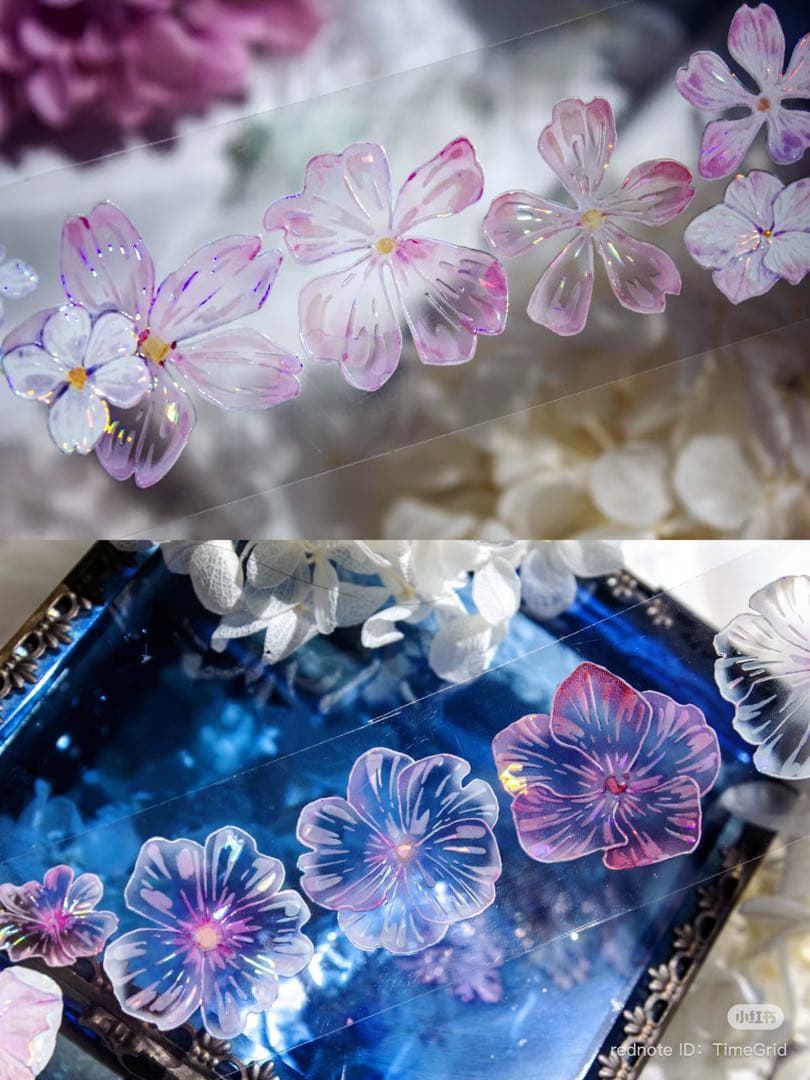 时间格子《樱落》海外マスキングテープ　マステ 【2387】