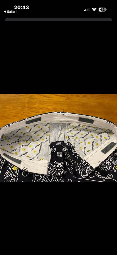 パーリーゲイツ　ペイズリー×ニコちゃん柄　ショートパンツ