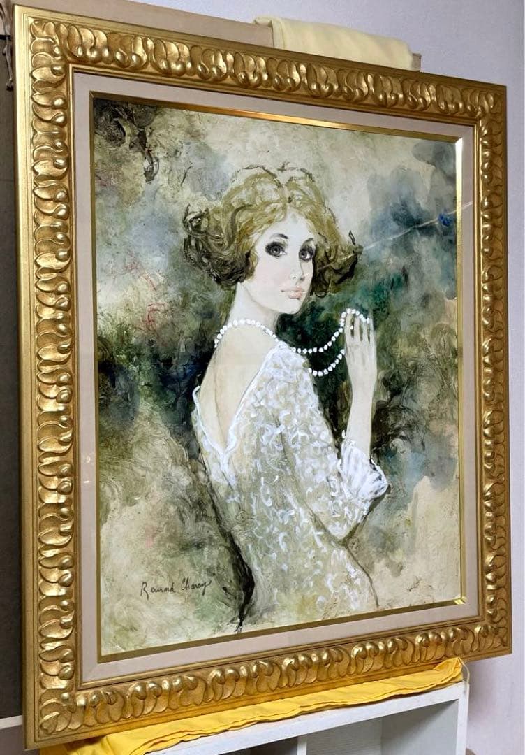 ベルナール・シャロワ『クレール』油彩 F12 原画 貴重オリジナル作品 保証書有