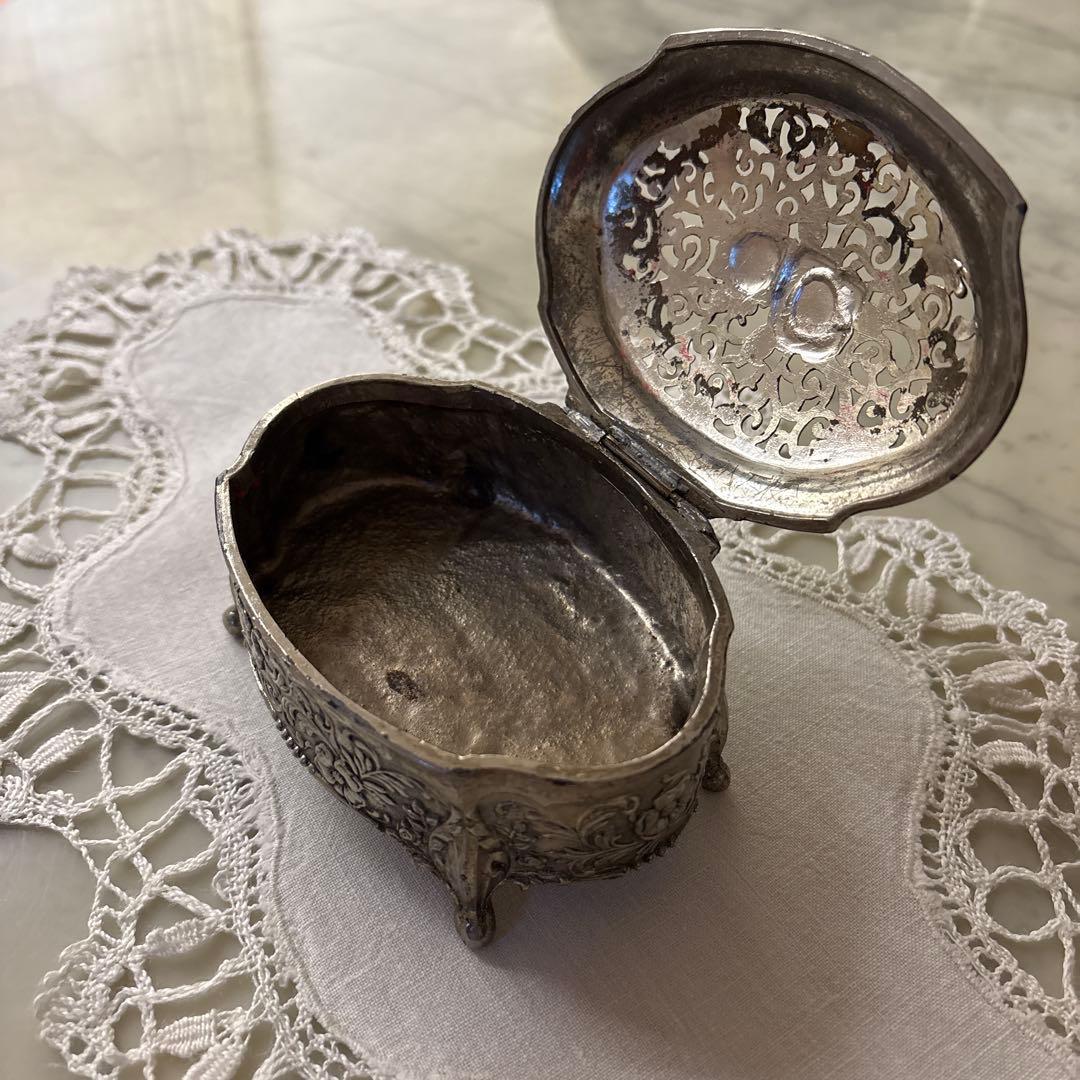 フランス　アンティーク　ヴィンテージ　ジュエリーケース　バラ