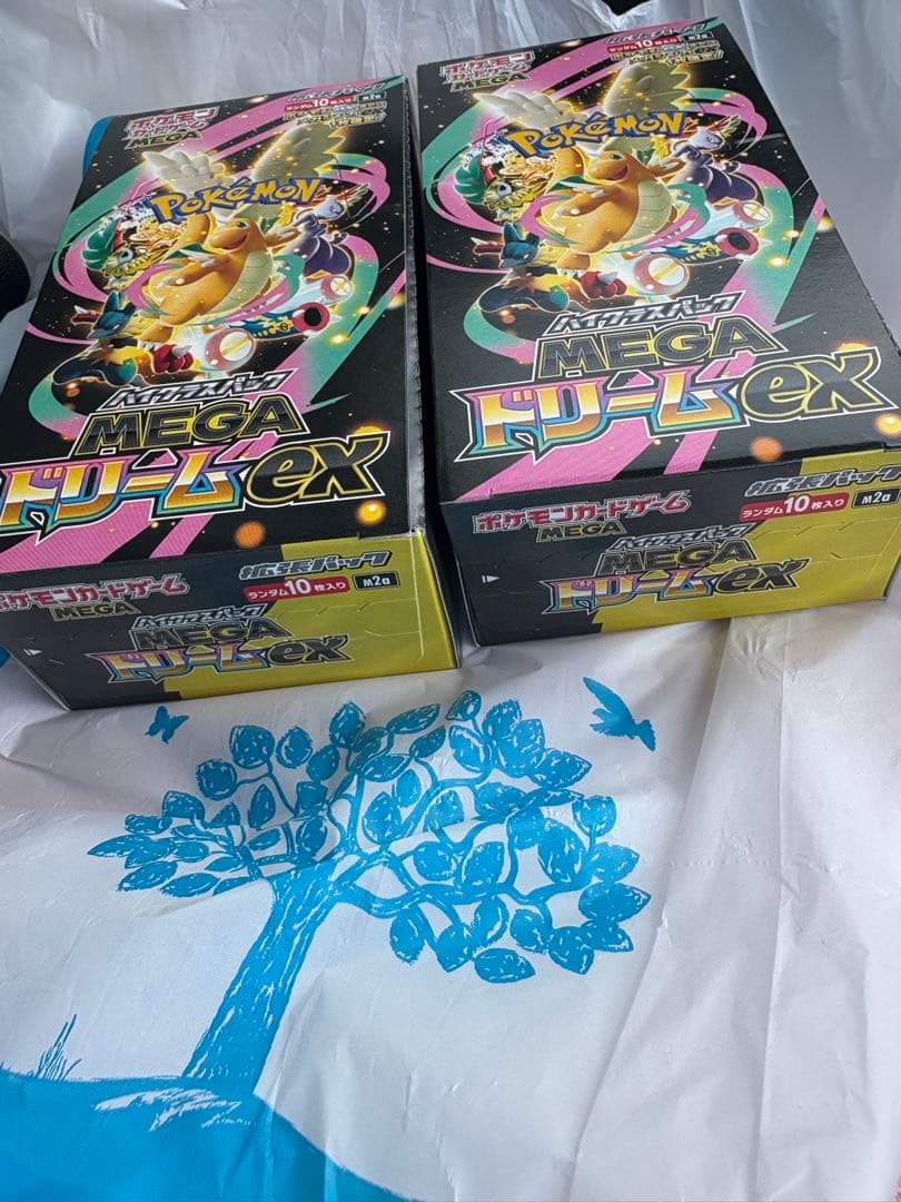 ポケモンカードゲーム MEGAドリームEX 2箱 シュリンク無 ペリペリ付