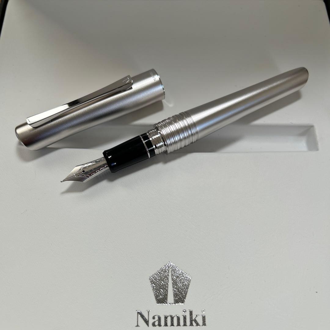 レア　Namiki bamboo 万年筆 マットシルバー　中字　ナミキ　バンブー