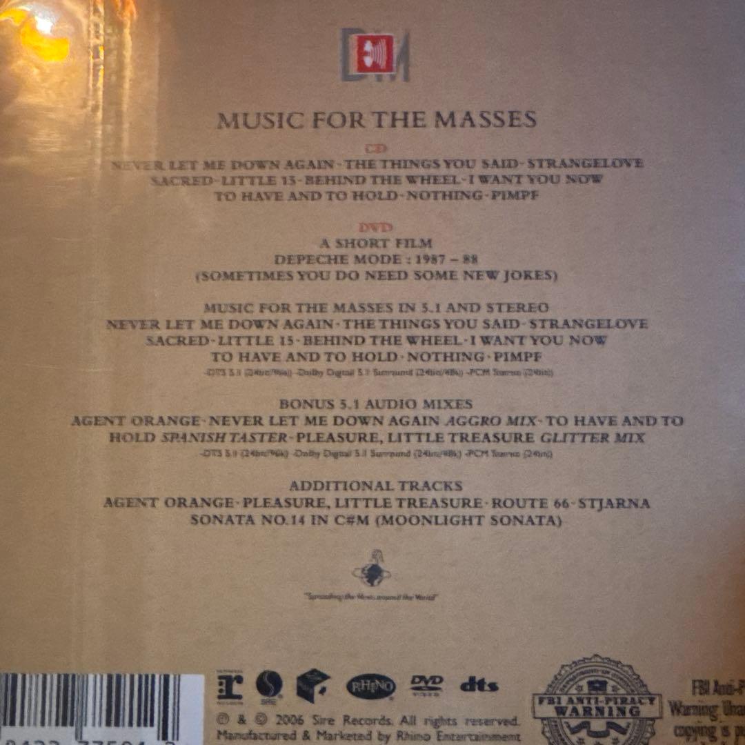 洋楽 DEPECHE MODE MUSIC FOR THE MASSES CD/DVD