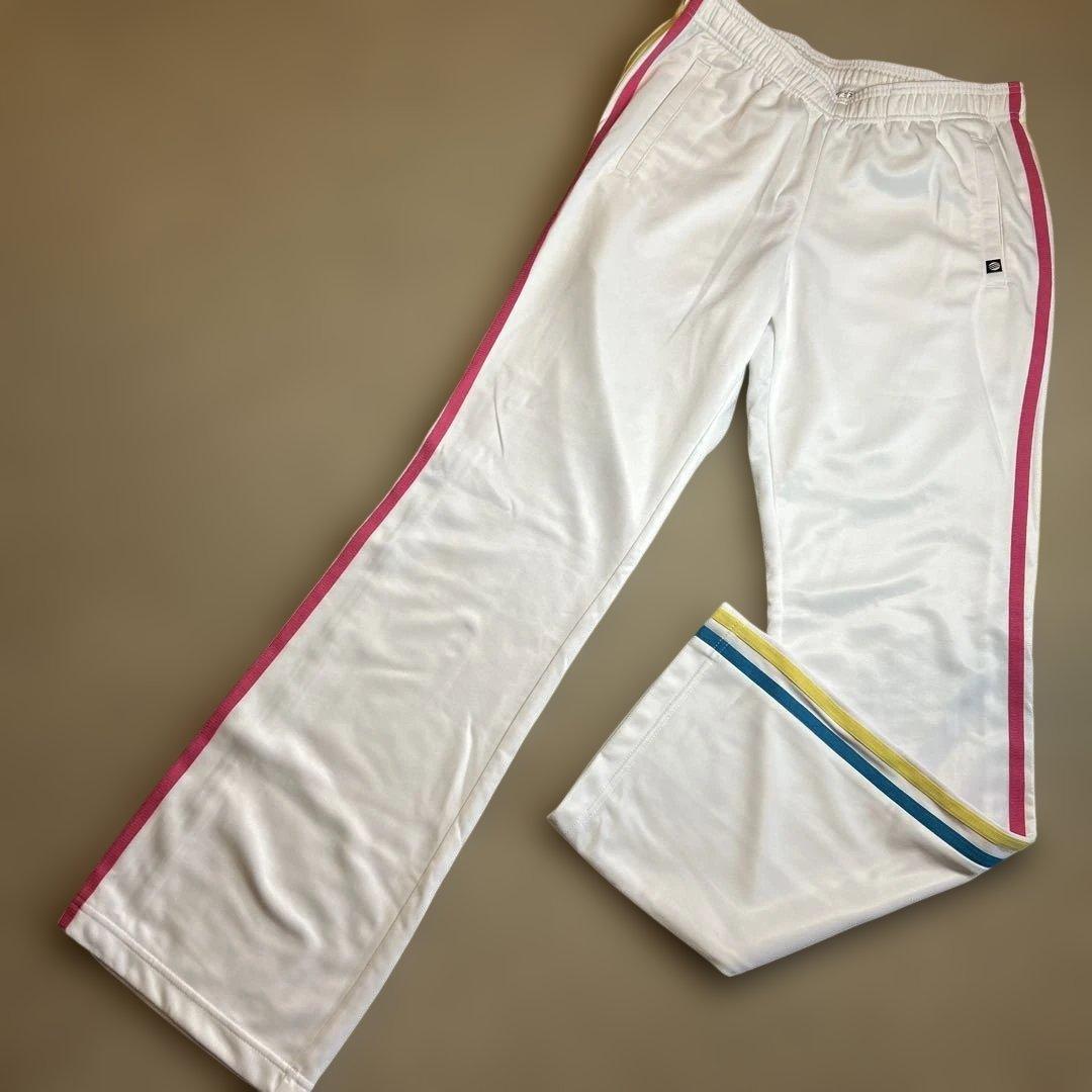 adidas ジャージ上下セット ホワイト ストライプ