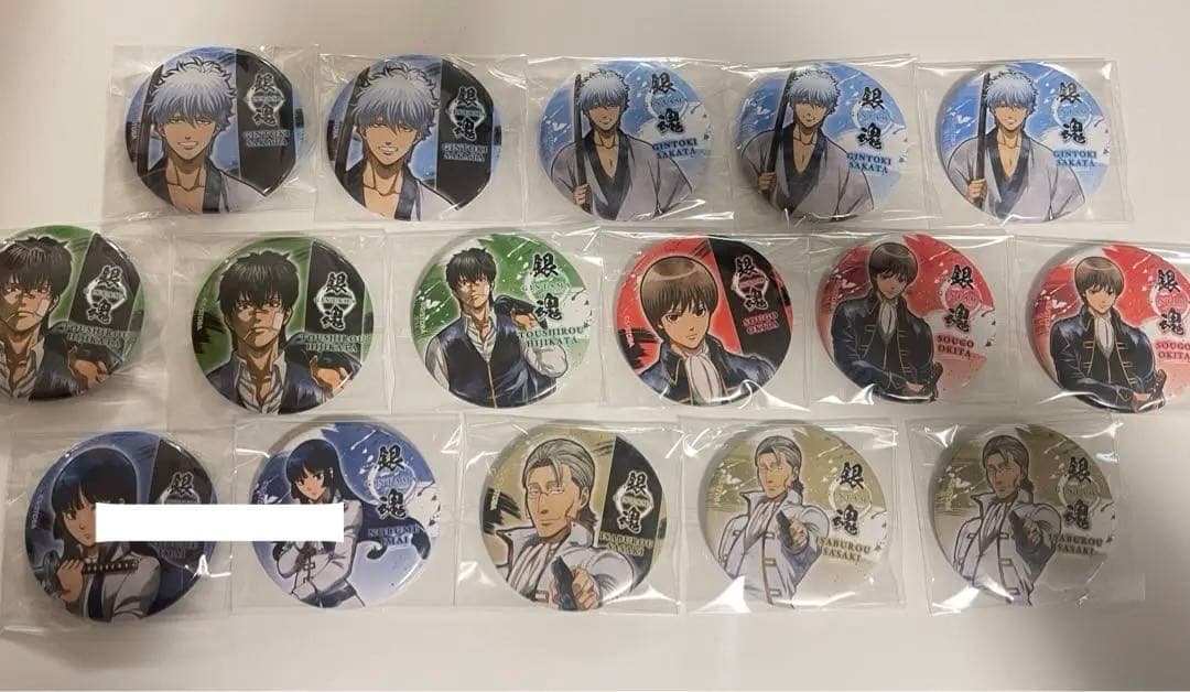 【完売品】まとめ売り 銀魂 缶バッジ 坂田銀時 土方十四郎 沖田総悟 高杉 桂
