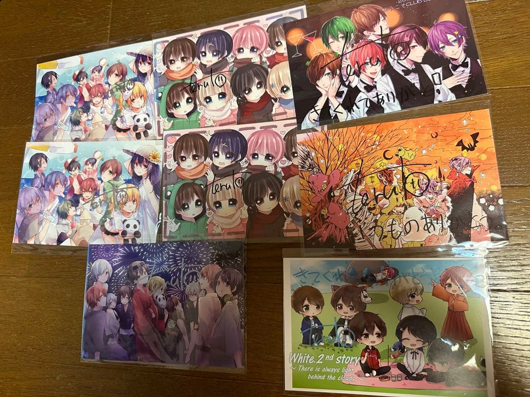 てるとくん 直筆サイン ポストカード 8枚 全顔チェキ 1枚