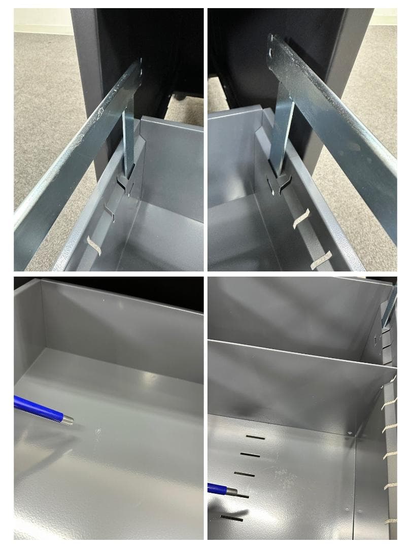 カッシーナイクスシー■AFドロアー　鍵付き　黒　デスクワゴン　袖机　オフィス