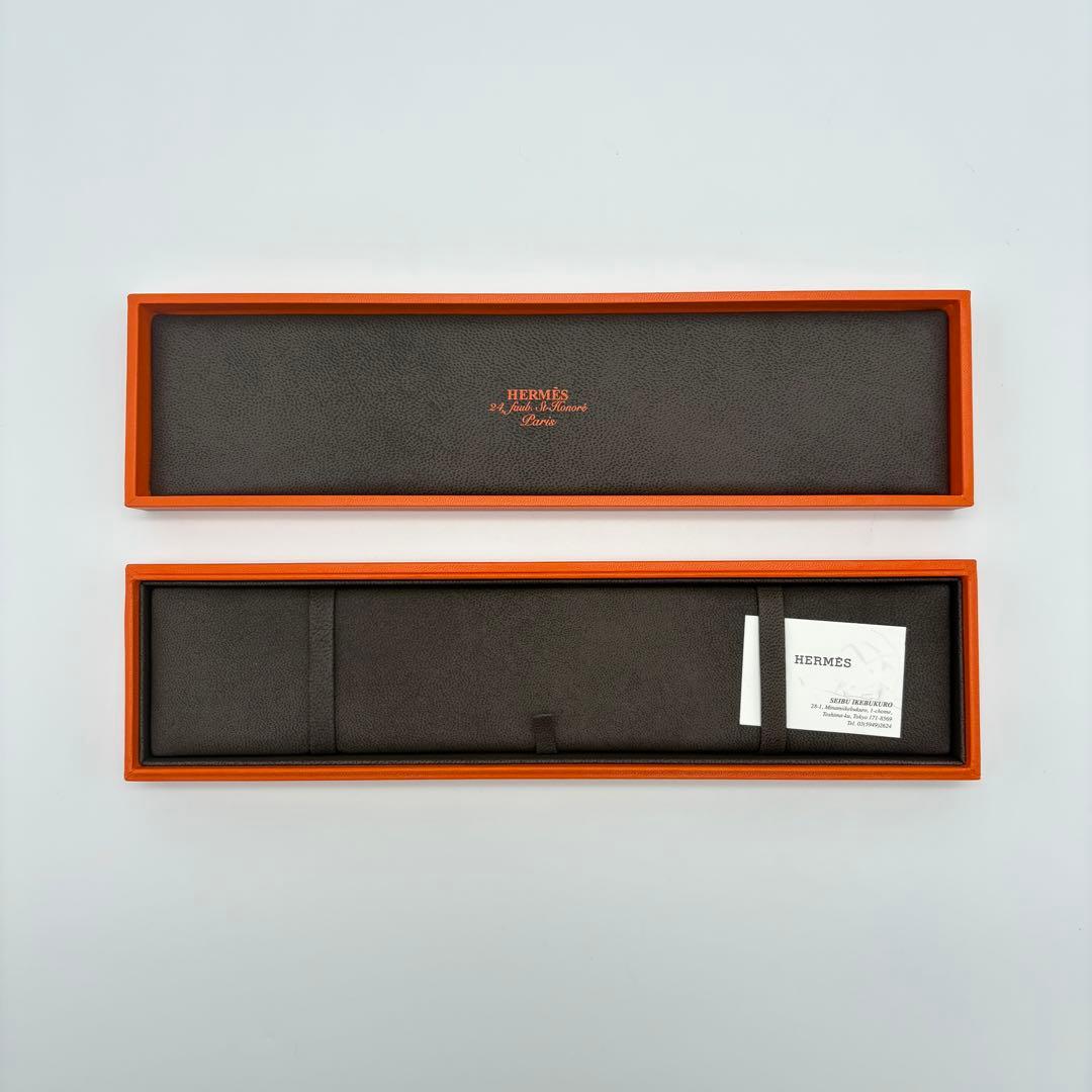 HERMES 空箱のみ ギフトBOX オレンジ 袋付き ショッパー 長方形